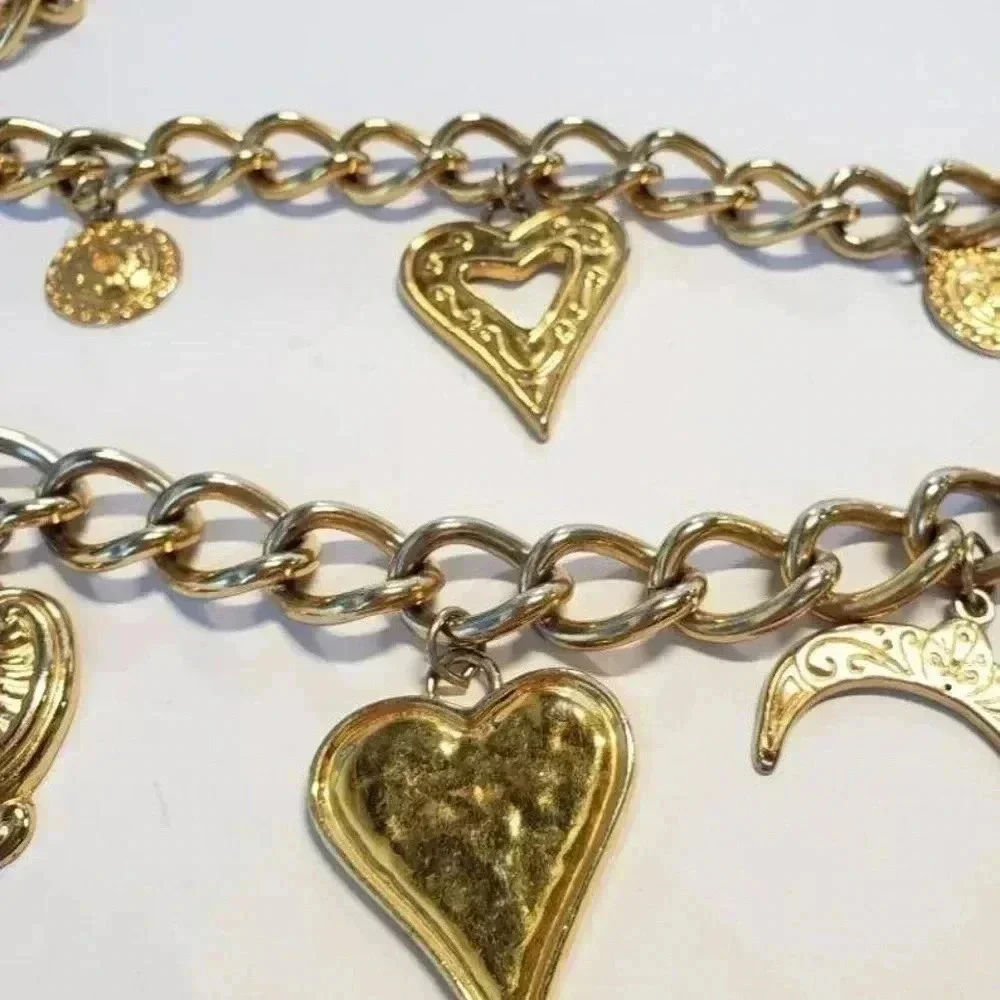 Escada Women’s Vintage Couture Gilded Gold Chain Charm Belt